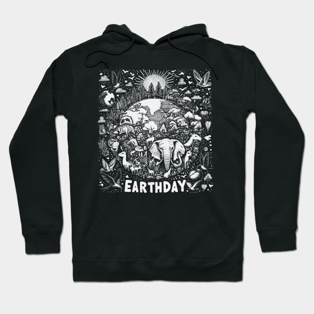 Earth day Hoodie by MZeeDesigns